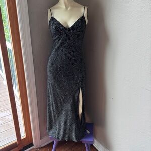 Hello Molly maxi dress size 4 black floral sleeveless nwt